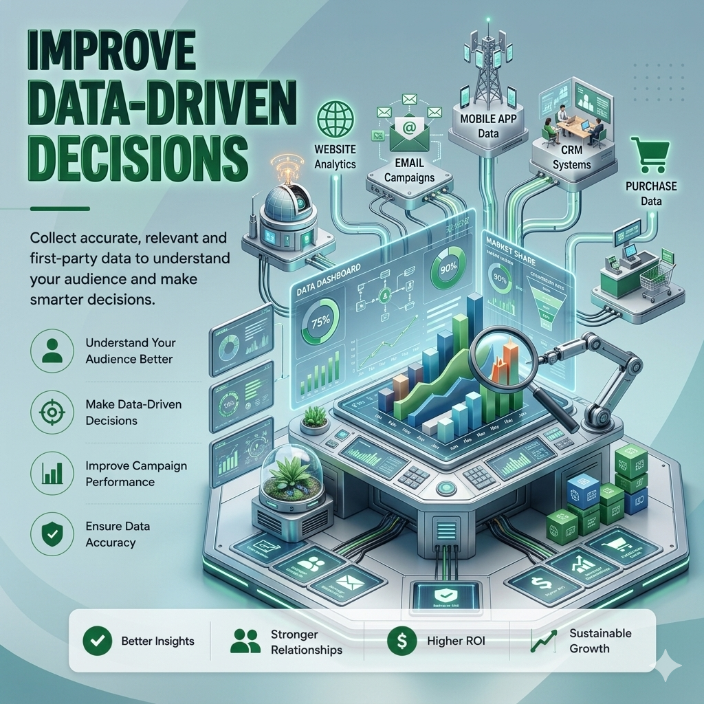 Improve data driven decisions nfographic